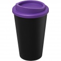 Americano® Eco 350 ml recycled tumbler, Solid black / Purple