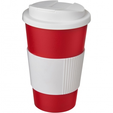 Logo trade promotional merchandise image of: Americano® 350 ml tumbler with grip & spill-proof lid