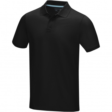 Logo trade promotional giveaway photo of: Graphite short sleeve men’s organic polo