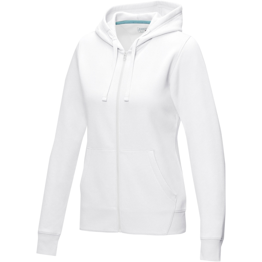 Logo trade promotional giveaway photo of: Ruby women’s organic recycled full zip hoodie