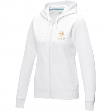 Logo trade promotional merchandise photo of: Ruby women’s organic recycled full zip hoodie