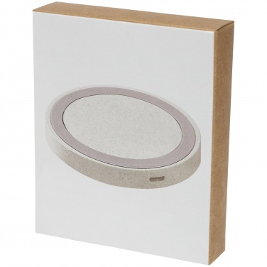 Logo trade advertising products image of: Naka 5W wheat straw wireless charging pad