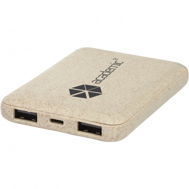 Logotrade business gift image of: Asama 5000 mAh wheat straw power bank