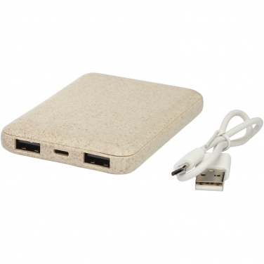 Logotrade promotional merchandise photo of: Asama 5000 mAh wheat straw power bank