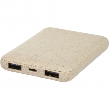 Logo trade advertising products picture of: Asama 5000 mAh wheat straw power bank