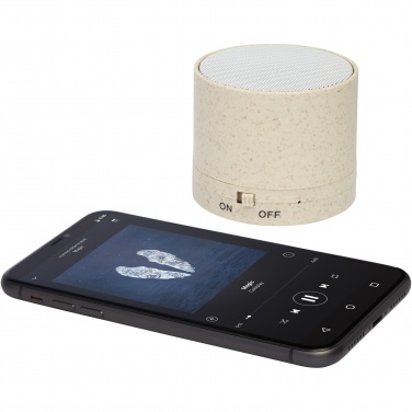 Logotrade promotional items photo of: Kikai wheat straw Bluetooth® speaker