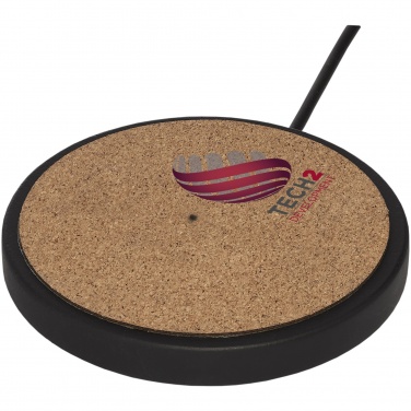 Logo trade corporate gift photo of: Kivi 10W limestone/cork wireless charging pad