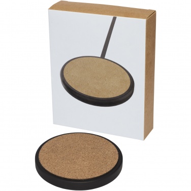 Logo trade advertising products picture of: Kivi 10W limestone/cork wireless charging pad