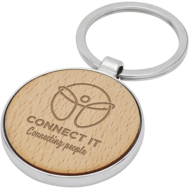 Logotrade promotional gift image of: Moreno beech wood round keychain