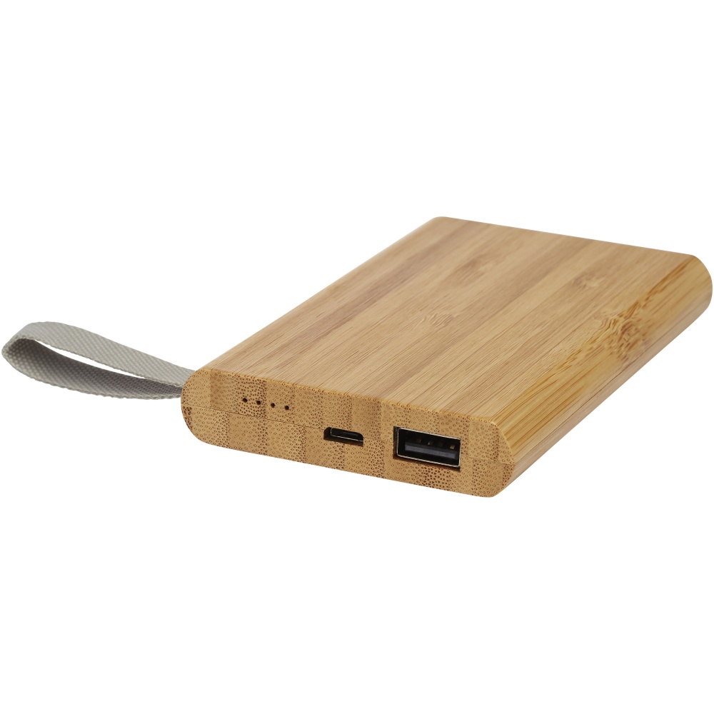 Logo trade promotional product photo of: Tulda 5000 mAh bamboo power bank