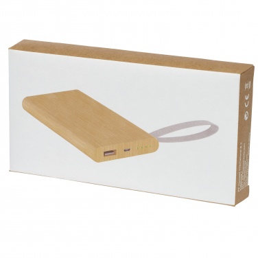 Logo trade promotional merchandise image of: Tulda 5000 mAh bamboo power bank