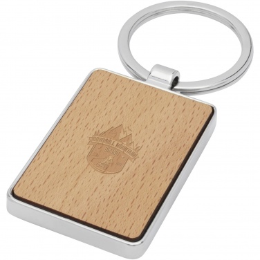 Logotrade business gifts photo of: Mauro beech wood rectangular keychain