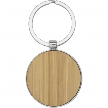 Logo trade promotional merchandise photo of: Nino bamboo round keychain