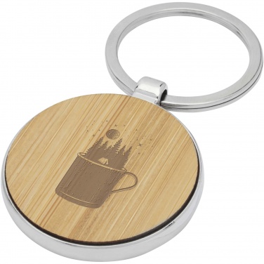 Logotrade promotional giveaway image of: Nino bamboo round keychain