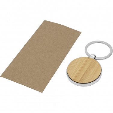 Logotrade business gift image of: Nino bamboo round keychain