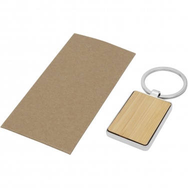 Logotrade advertising product picture of: Neta bamboo rectangular keychain