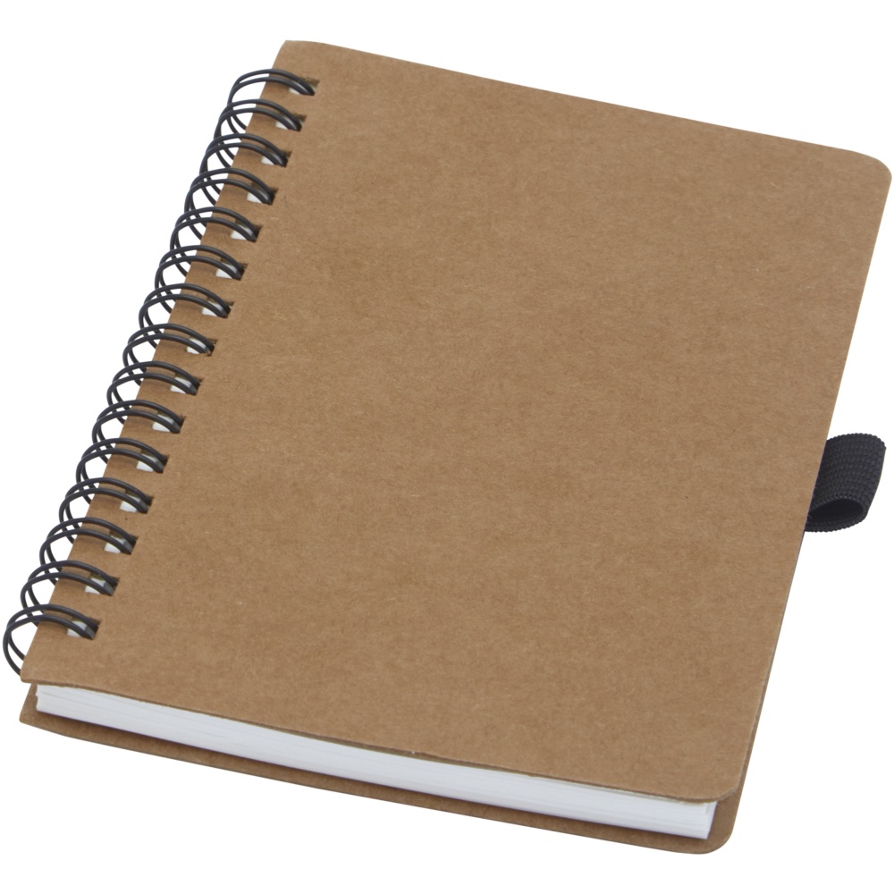 Logotrade corporate gift picture of: Cobble A6 wire-o recycled cardboard notebook with stone paper