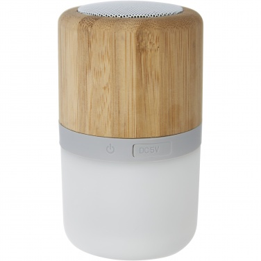 Logo trade promotional gifts picture of: Aurea bamboo Bluetooth® speaker with light 