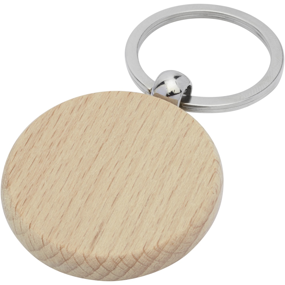 Logotrade promotional items photo of: Giovanni beech wood round keychain