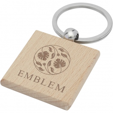 Logotrade promotional giveaways photo of: Gioia beech wood squared keychain