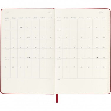 Logo trade promotional giveaways image of: Moleskine hard cover 12 month weekly L planner