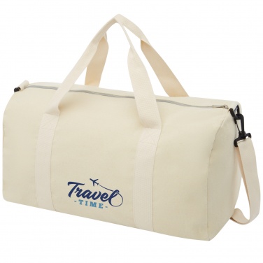 Logotrade corporate gift picture of: Pheebs 450 g/m² recycled cotton and polyester duffel bag 24L