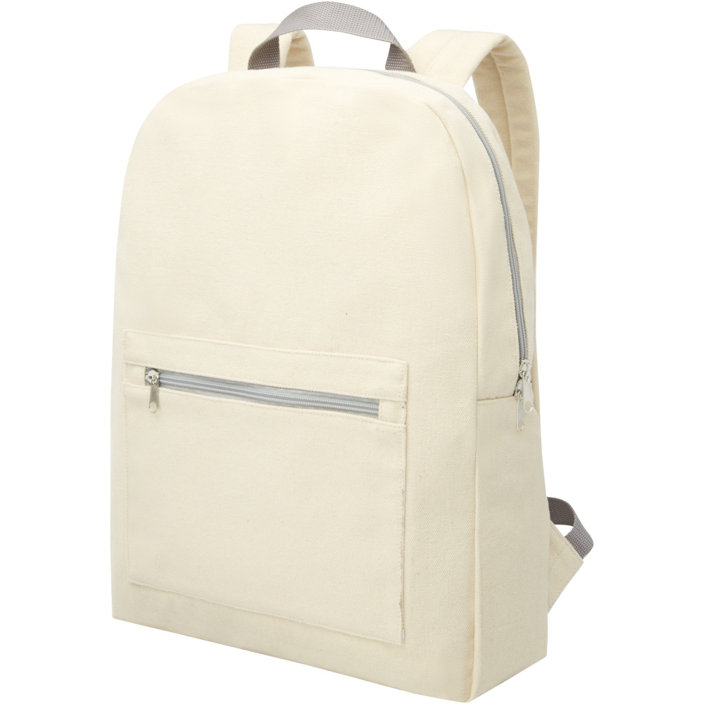 Logotrade promotional item image of: Pheebs 450 g/m² recycled cotton and polyester backpack 10L