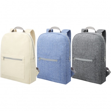 Logo trade promotional merchandise picture of: Pheebs 450 g/m² recycled cotton and polyester backpack 10L