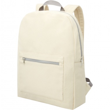 Logo trade promotional giveaway photo of: Pheebs 450 g/m² recycled cotton and polyester backpack 10L