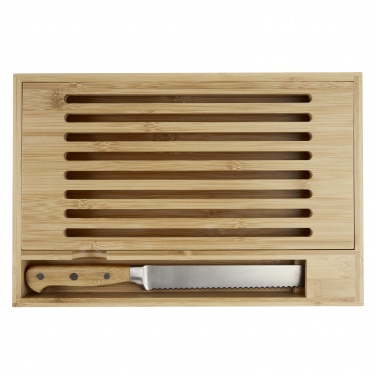 Logotrade promotional merchandise picture of: Pao bamboo cutting board with knife