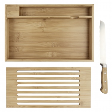 Logotrade promotional merchandise photo of: Pao bamboo cutting board with knife