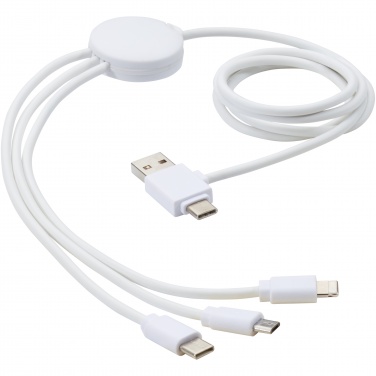 Logo trade promotional gifts image of: Pure 5-in-1 charging cable with antibacterial additive