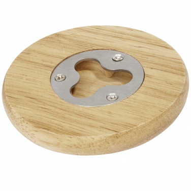 Logo trade promotional giveaways picture of: Scoll wooden coaster with bottle opener