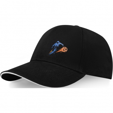 Logo trade advertising products image of: Topaz 6 panel GRS recycled sandwich cap