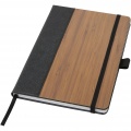 Note A5 bamboo notebook, Solid black / Natural