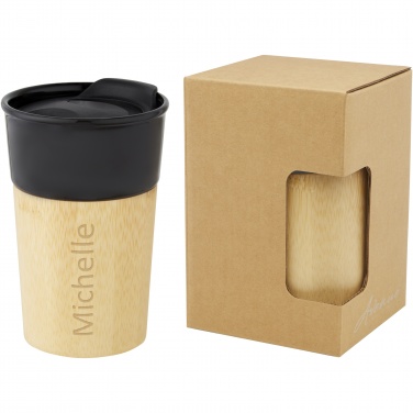 Logo trade promotional items picture of: Pereira 320 ml porcelain mug with bamboo outer wall