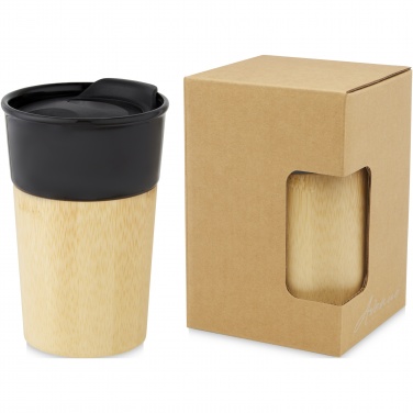 Logotrade promotional giveaway picture of: Pereira 320 ml porcelain mug with bamboo outer wall