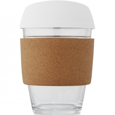 Logotrade promotional merchandise picture of: Lidan 360 ml borosilicate glass tumbler with cork grip and silicone lid