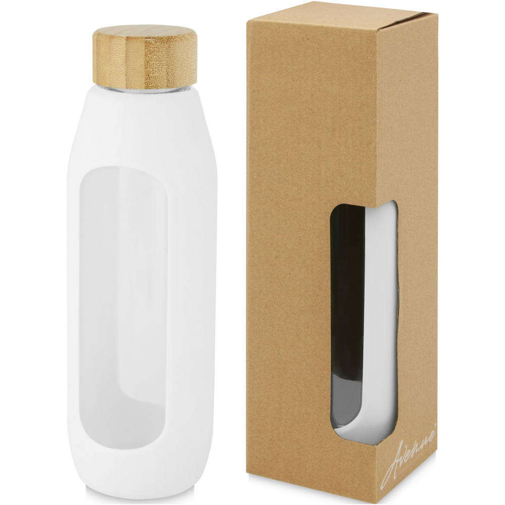 Logo trade promotional gift photo of: Tidan 600 ml borosilicate glass bottle with silicone grip