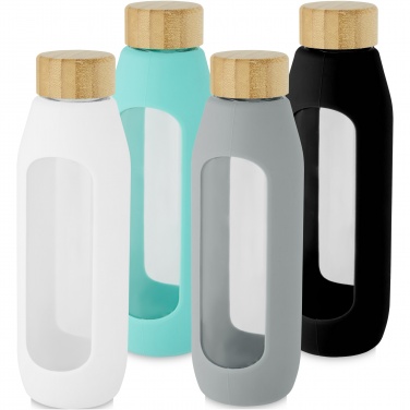 Logo trade promotional item photo of: Tidan 600 ml borosilicate glass bottle with silicone grip