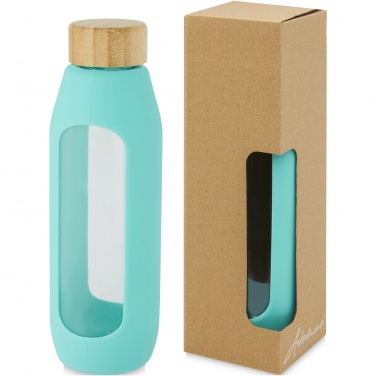 Logotrade advertising products photo of: Tidan 600 ml borosilicate glass bottle with silicone grip