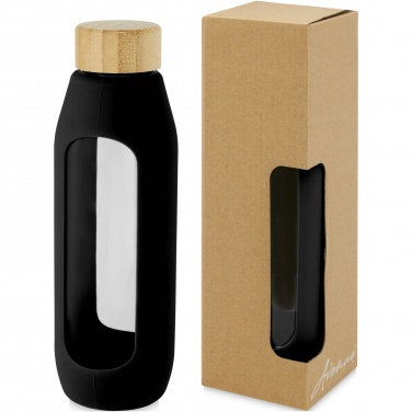 Logotrade promotional giveaway picture of: Tidan 600 ml borosilicate glass bottle with silicone grip