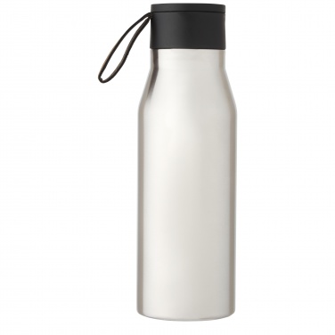 Logotrade promotional product picture of: Ljungan 500 ml copper vacuum insulated stainless steel bottle with PU leather strap and lid