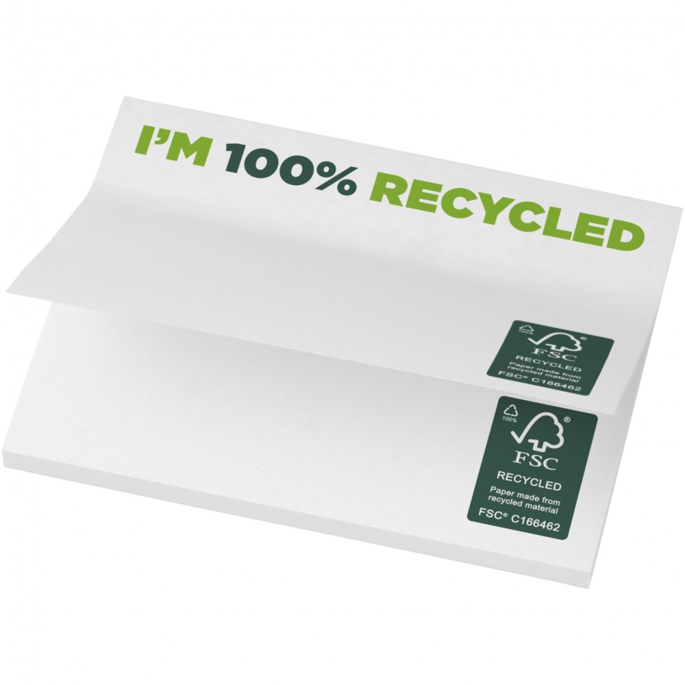 Logo trade promotional gifts image of: Sticky-Mate® recycled sticky notes 100x75 mm