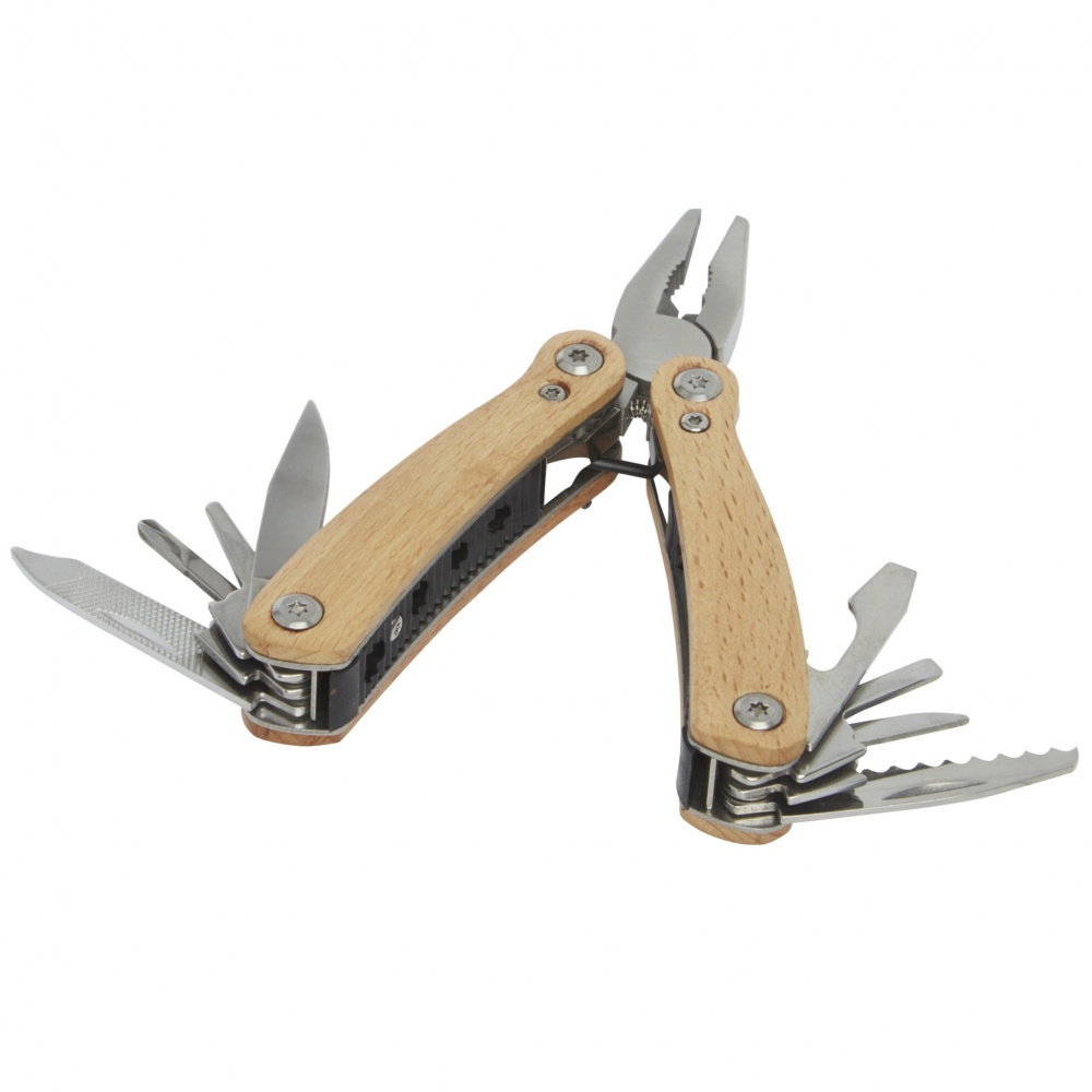 Logotrade promotional giveaway image of: Anderson 12-function medium wooden multi-tool