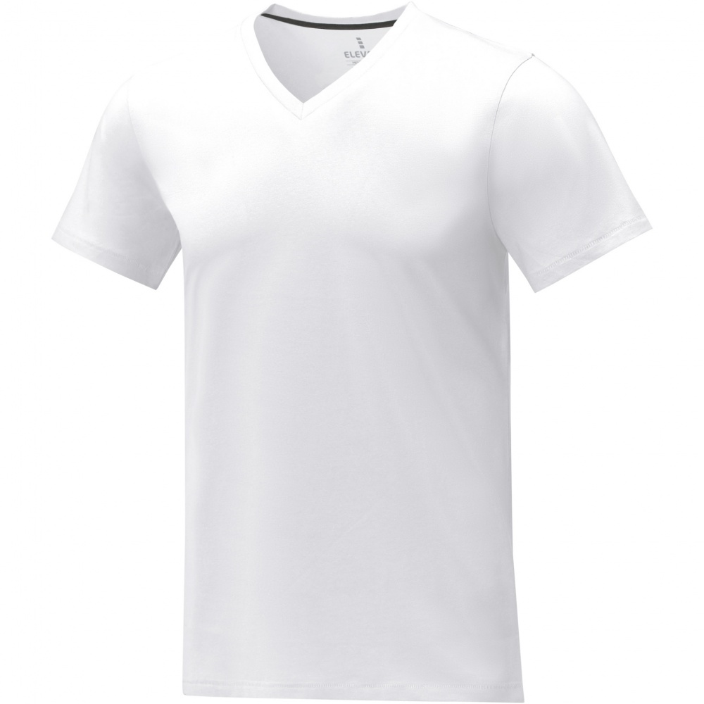 Logo trade promotional products image of: Somoto short sleeve men's V-neck t-shirt 