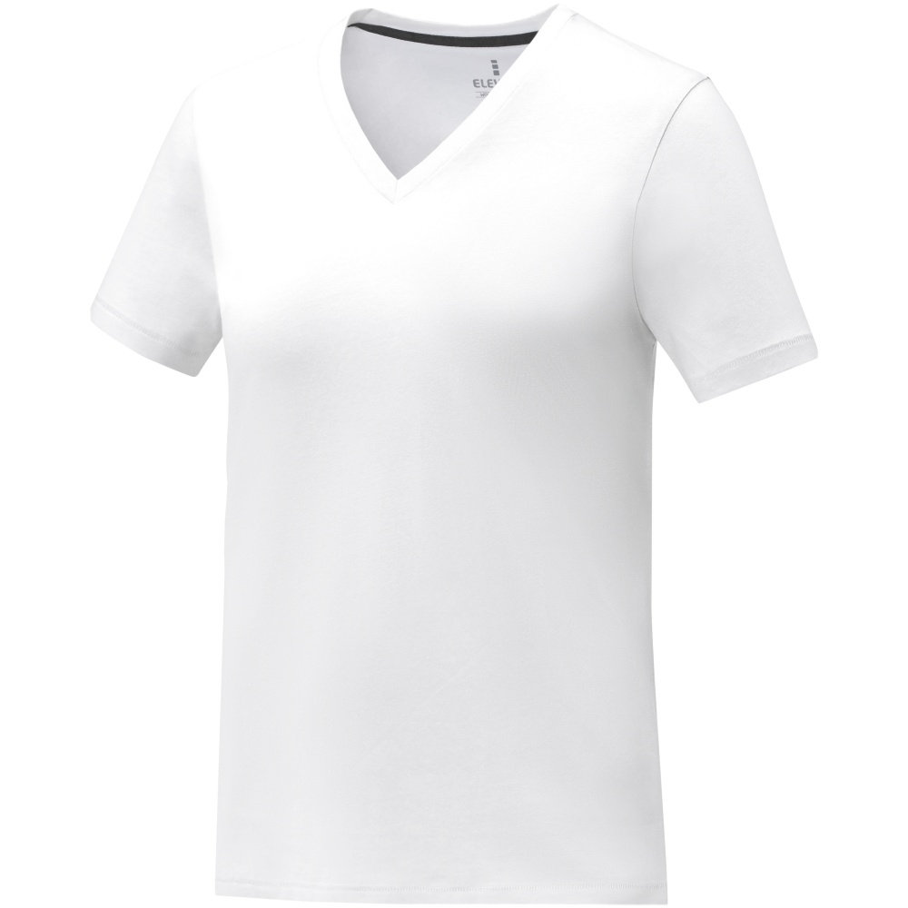 Logo trade promotional item photo of: Somoto short sleeve women's V-neck t-shirt 