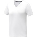 Somoto short sleeve women's V-neck t-shirt , White