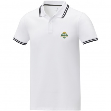 Logo trade promotional merchandise photo of: Amarago short sleeve men's tipping polo