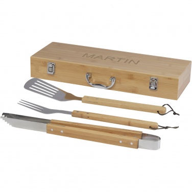 Logo trade promotional merchandise image of: Assadus 3-piece BBQ set